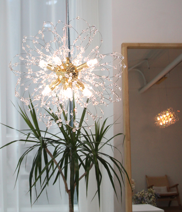 가호 8등 원형 눈꽃조명 식탁전등 (사은품 전구)